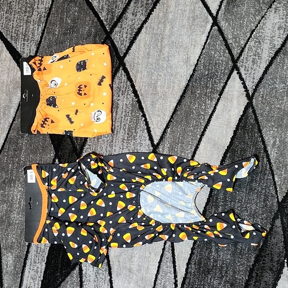 VIBRANT LIFE HALLOWEEN ICONS PRINT & CANDY CORN MEDIUM DOG PAJAMAS BUNDLE - Picture 3 of 7